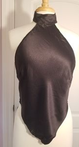 VTG Victoria’s Secrets Silk Black Halter Top M
